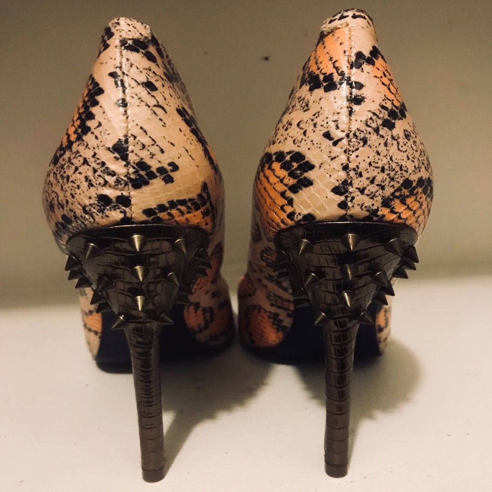 Spiked Leopard Heels